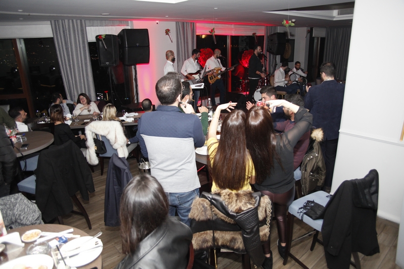 Charbel Khalil and the band at Burj on Bay 